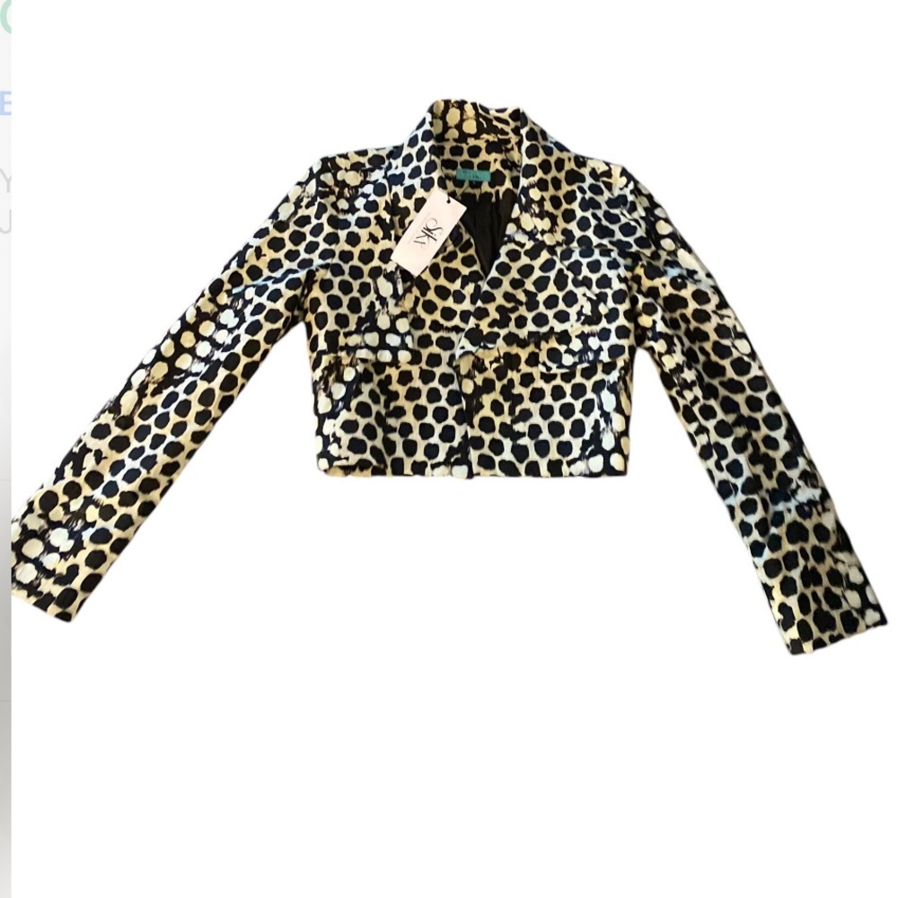 NWT Sika Handmade Cropped Black & Cream Jacket, size XS